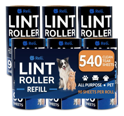 Reli. Rodillos De Pelusa Para Pelo De Mascotas Extra 540 En 0