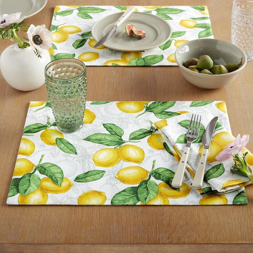 Martha Stewart Juego De Manteles Individuales Lots Of Lemons 1