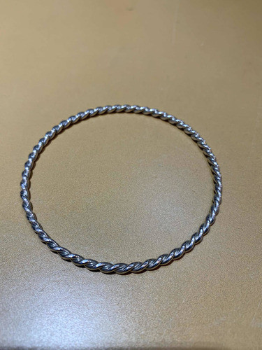Esclava Retorcida En Plata 925. 3 Mm X 6,5 Cm. Tuset. 0