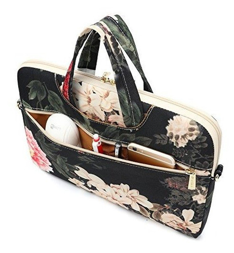 Dachee Black Peony Patten Bolsa De Mensajero Para El Hombro 1