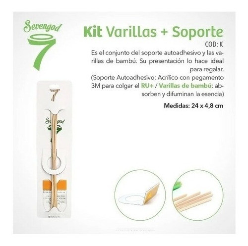 Kit Soporte Y Varillas De Bambú Para Difusores Sevengod 1