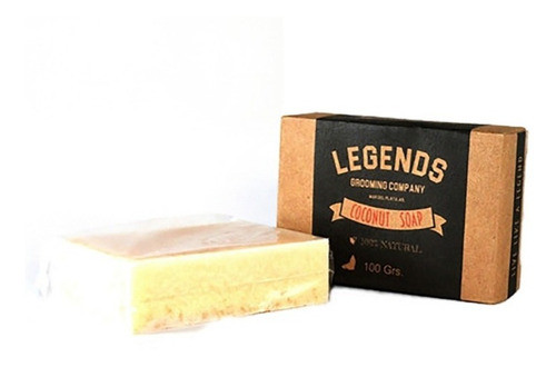 Jabón Natural De Coco Legends Barberia X100gr 1
