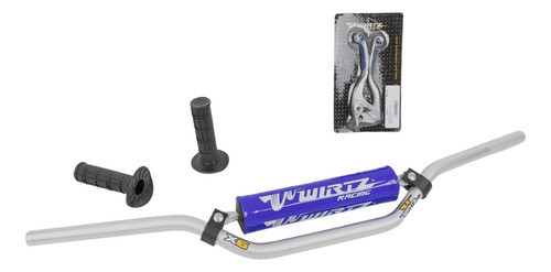 Manubrio X6 + Manija Grip Azul + Puño Skua 150 Wirtz 0
