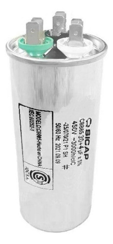 Capacitor Aire Acondicionado Dual Split 30 + 4 Uf Mf 450v 0
