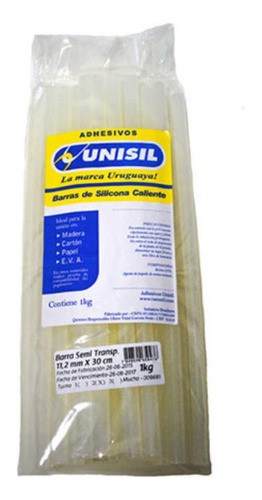 Barra De Silicona Gruesa 11mm X 30cm Unisil 1kg G P 0