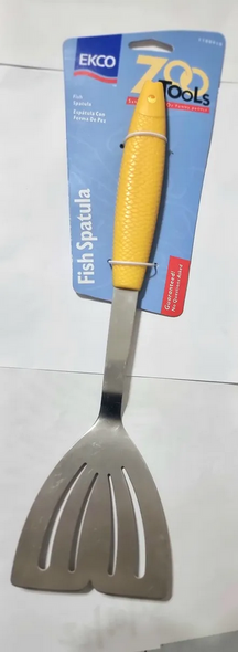 Ekco Zoo Tools Kitchen Spatulas Set x6 – Stainless Steel with Yellow Plastic Handle