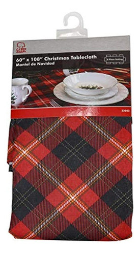 Mantel Navideño De Poliéster Chef Craft Select, 60x108 Pulga 0