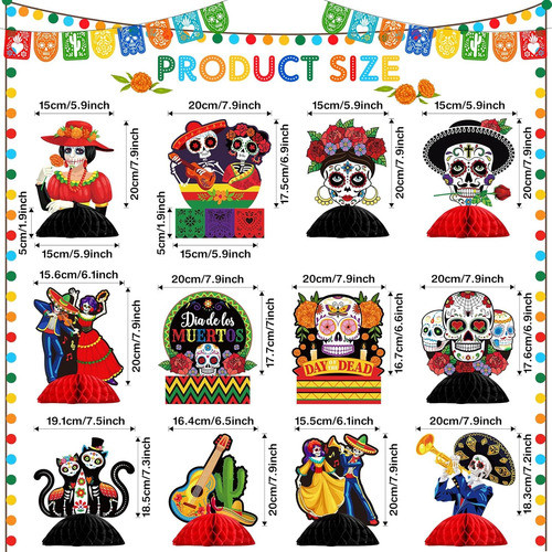 Centros De Mesa Para Día De Los Muertos, Decoración Mexicana 1