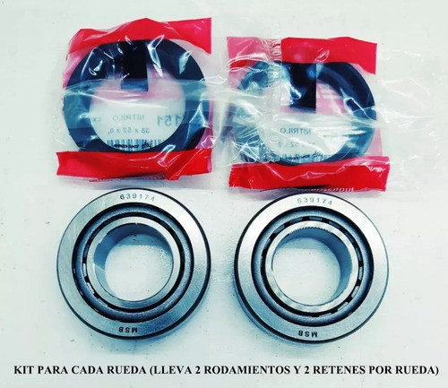 Kit Ruleman + Reten Rueda Trasera Fiat 600  Msb 1