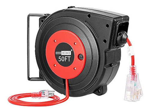 Vivohome Carrete De Cable De Extensión Retráctil De 50 Pies 0