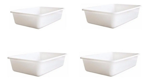 Bandeja Plástica Carnicera Comercial Batea Pack 4u 30x22x7 0