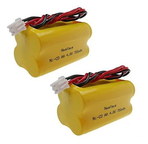 2 Baterias  4.8v 700mah Ni-cd Para Emergi-lite Mag93nc487 1