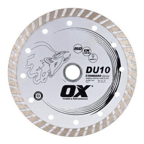 Disco De Diamante Ox Tools Ox-du10-4.5 Estandar De Uso General Turbo De 4.5 PuLG. 1