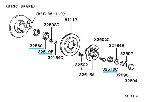 Kit Ruleman + Reten Rueda Delantera P/ Mitsubishi L300 92/00 1