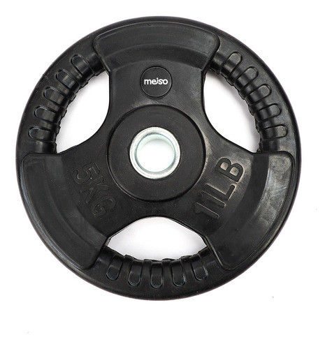 Disco Engomado Con Agarre 5kg - 11lb - 30mm Pesas Gym Fit 0