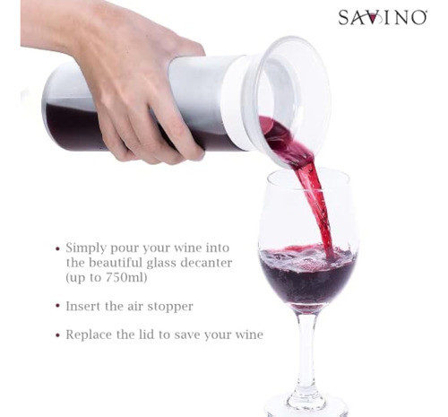 Savino Jarra De Vidrio Para Guardar Vino, 1