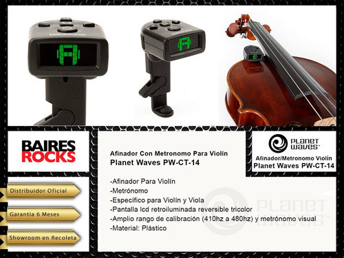 Afinador Para Violin Planet Waves Pw-ct-14 Con Metronomo 1