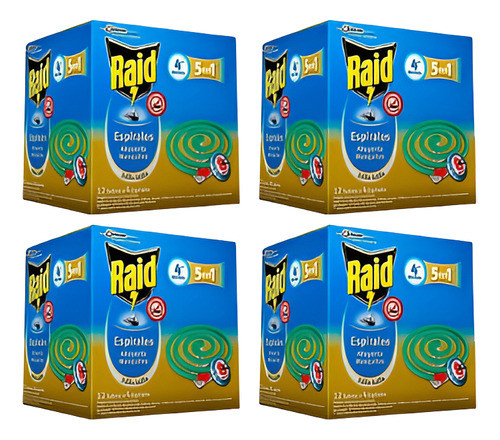 Espirales Para Mosquitos Raid Verdes X 48u X 4cj Total 192u 1