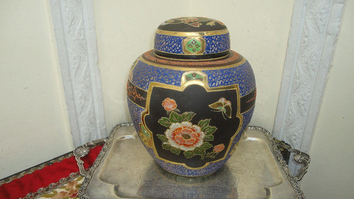 Raro Potiche Japones Satsuma Antiguo Pintado A Mano Miralo 1