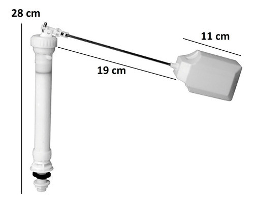 Valvula Entrada Agua 1/2 Altura Regulable P/ Mochila Ferrum 1