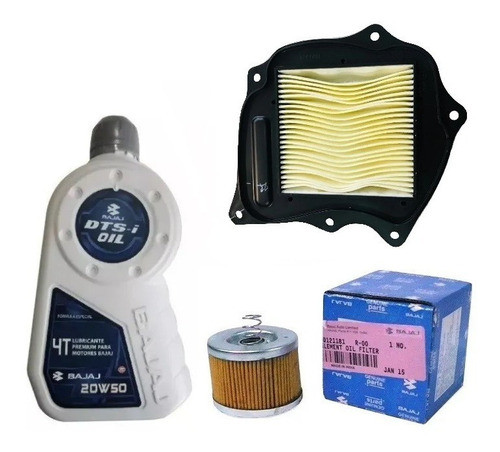 Kit Filtro Y Aceite Service Bajaj V15 Original - Gb Motos ! 0