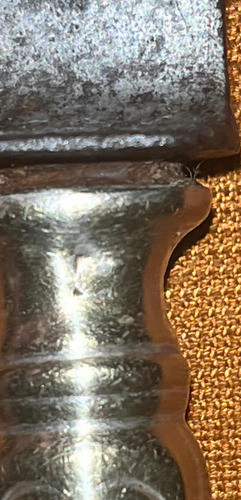 Cuchillo La Mulita Antiguo Mango Cabo De Plata Sellado 1