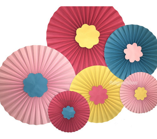 Rosetas. Decoración Fiestas,cumples X 4u. Allegracotillones. 0