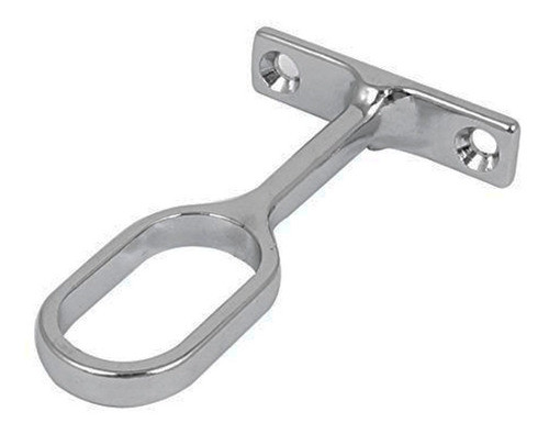 Soporte Central Cromo Para Caño Oval D10 Combo Por 4 0