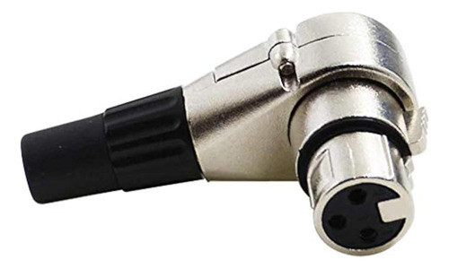 Bnkenx 2 Pack De Conectores Hembra Xlr De 3 Pines De Ángulo 0