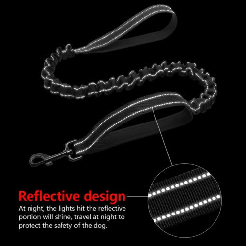 Doble-dirija Mascota Perro Correa Bungee Cuerda Elástico Ref 1