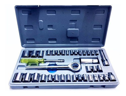 Juego Tubos Bocallaves Puntas Crique 40 Pzs Enc 1/4 - 3/8 1