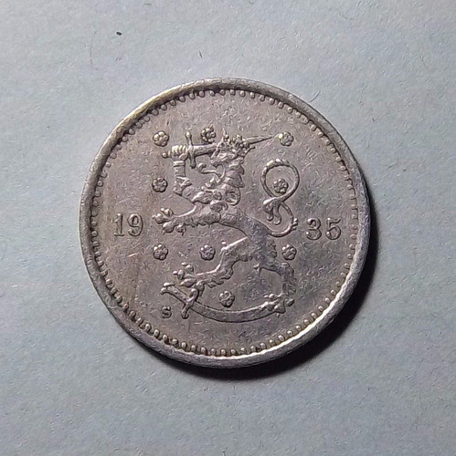 Finlandia 50 Pennia 1935 Excelente Km 26 Escasa 1