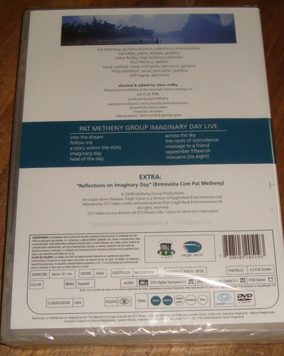 Pat Metheny Group Imaginary Day Live Dvd Sellado / Kktus 1