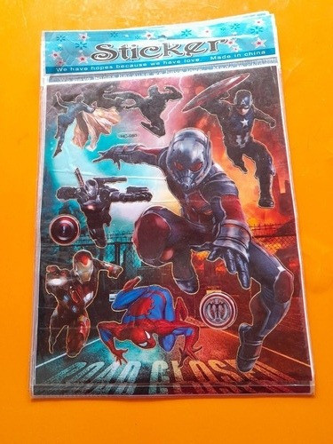 Stickers Avengers Ironman Spiderman Capitan America 20x30cm 1