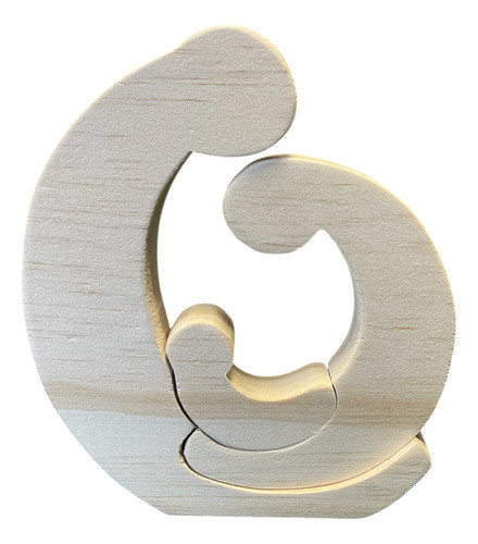 Sagrada Familia Madera Natural Pesebre 3 Piezas Proyectarte 0