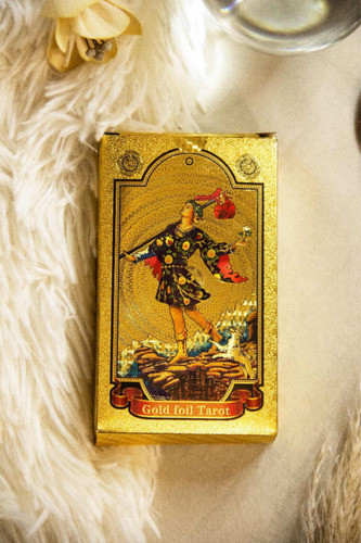 Gold Foil Rider Tarot Reimpresión 12x7cm Exclusivo Dorado 0