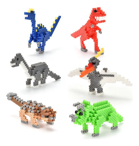 Hama Beads Dinosaurios Diseña Juega Base Canutillos Pinza 0