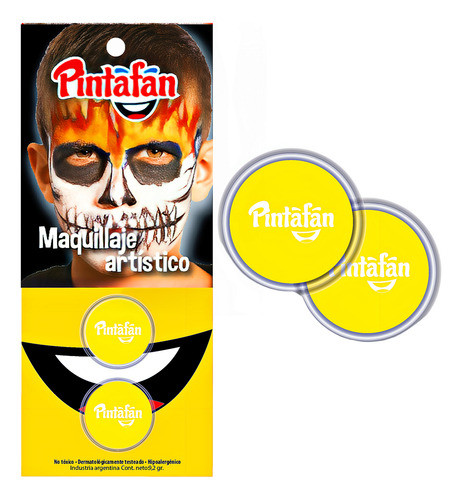 Maquillaje De Color Amarillo Pack X1 (2u) - Cotillón Waf 1