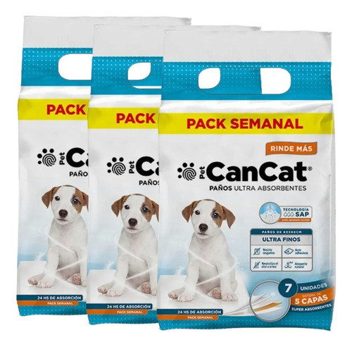Cancat Paños Premium X 7 (60x60 Cm) 3 Un 21 Paños Educativos 0