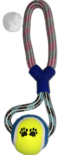 Mordillo Para Perro Soga Con Pelota De Tenis Resistente 0