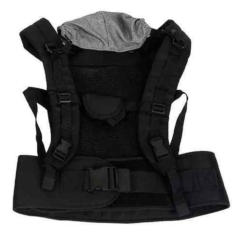 Mochila Porta Bebe Carestino Capucha 3 En 1 Negro/gris 1