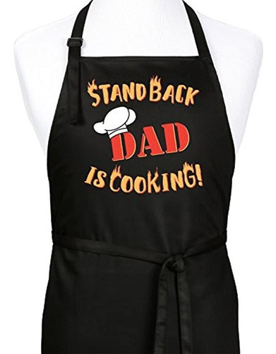 Stand Back Dad Esta Cocinando Bbq Grill Delantal Para Padre 0