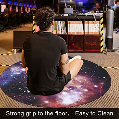 Tapete Para Silla Antideslizante Protector De Piso Redonda 1