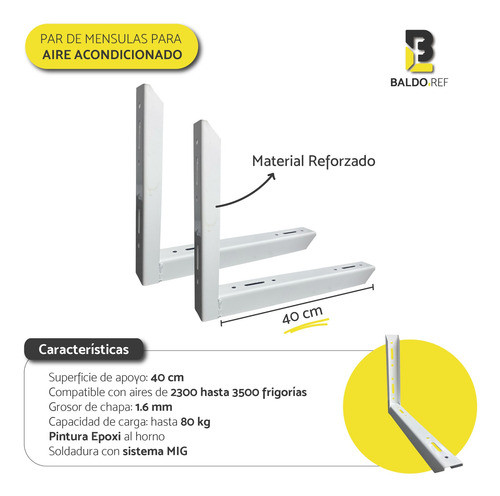 Ménsulas Aire Acondicionado 3000 Frigorías Reforzadas 1