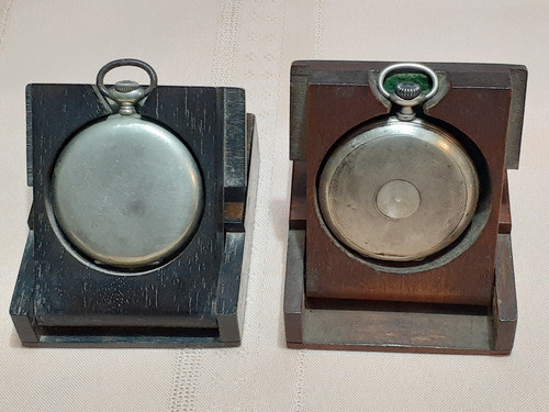 Reloj De Bolsillo Antiguos Sin Funcionar En Plata 2 Unidades 0