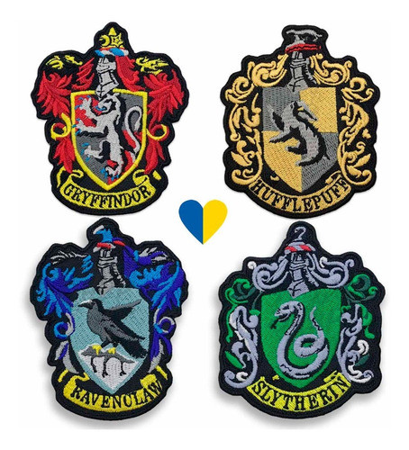 Harry Potter 4 Casas Parche Bordado 7 Cm 0