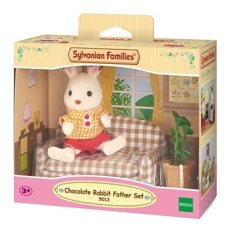 Sylvanian Set De Sofa Papa Conejo Chocolate 5013sy 1