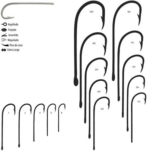 Kit Anzuelos 92611 Pata Larga X 100 Dorado Surubi Tarucha 0