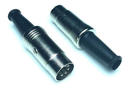 4 Unidades Cess 5 Pin Cuerpo De Metal Din Macho Conector De 1