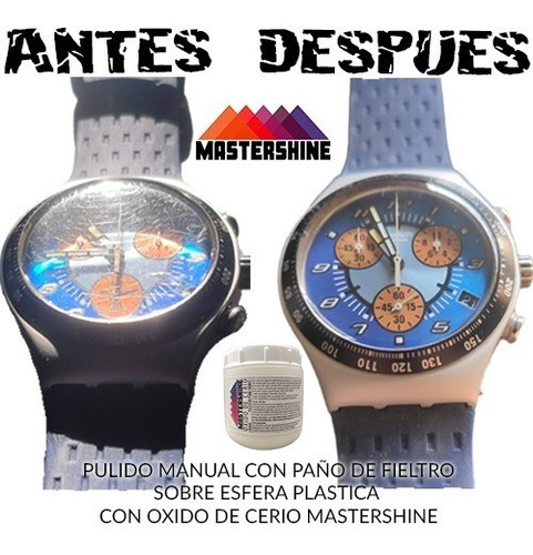 Pulidor Vidrio Acrilicos Relojes Óxido Cerio Incluye Paño 1